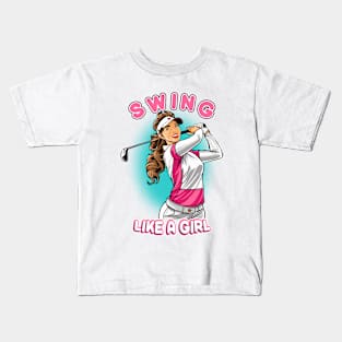 Swing Like a Girl Kids T-Shirt